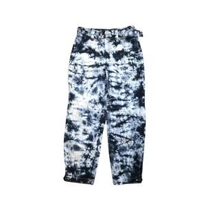 La Vie Rebecca Taylor Blue Indigo Dyed High Waist Belted Tapered Pants Size 28